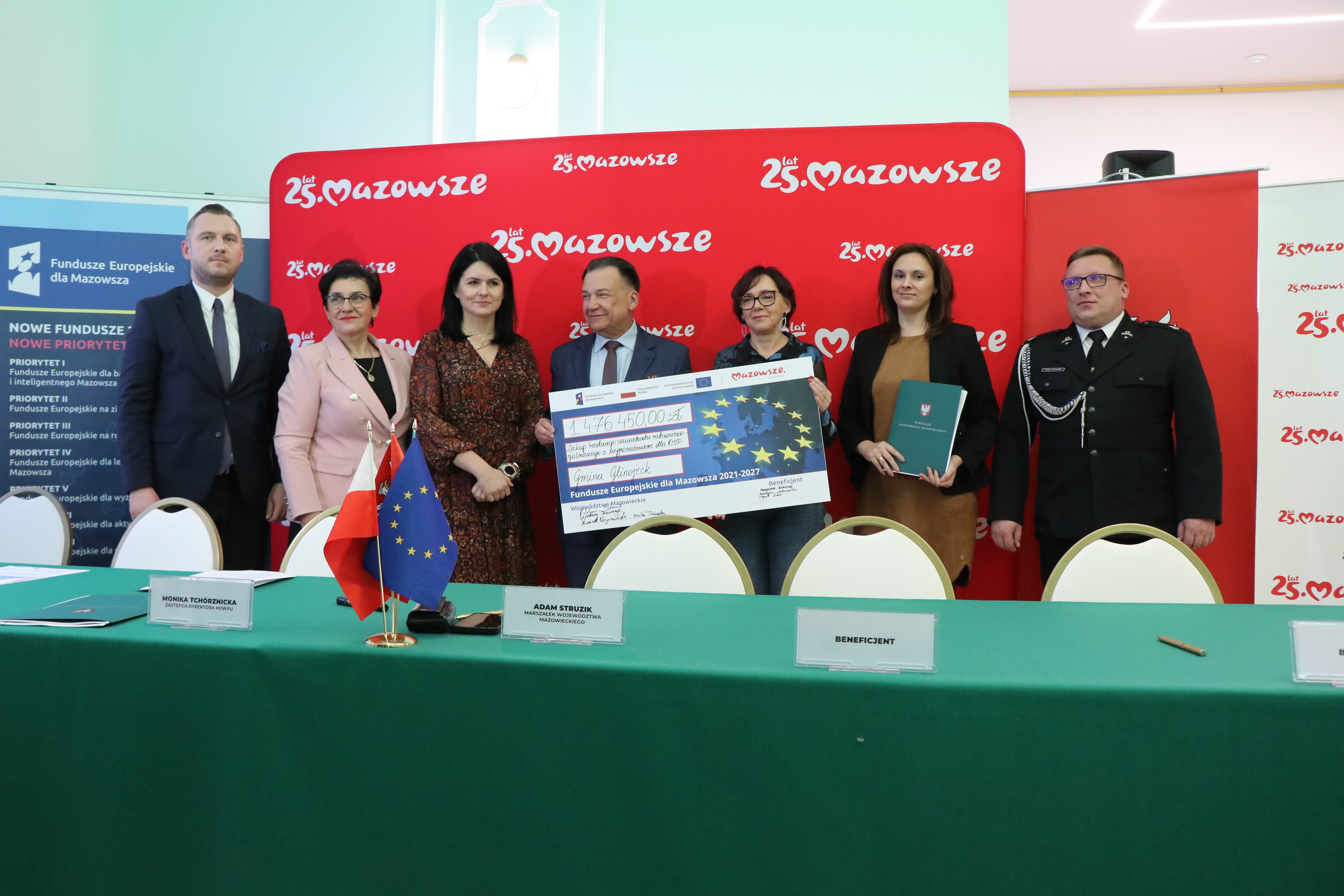 Uroczyste podpisanie umów na wsparcie OSP z powiatu ciechanowskiego