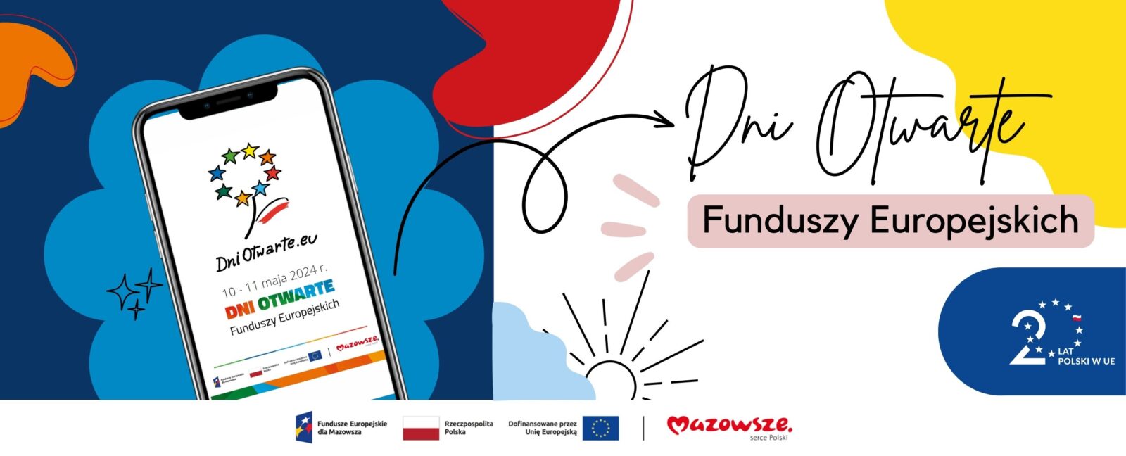 Na grafice znajduje się hasło: Dni Otwarte Funduszy Europejskich 10-11 maja 2024 r.