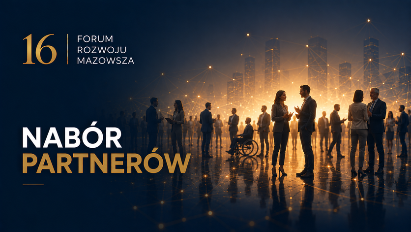 Baner grupa ludzi na żółtym tle